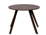 Hexa Round Dining Table Walnut - 100 cm