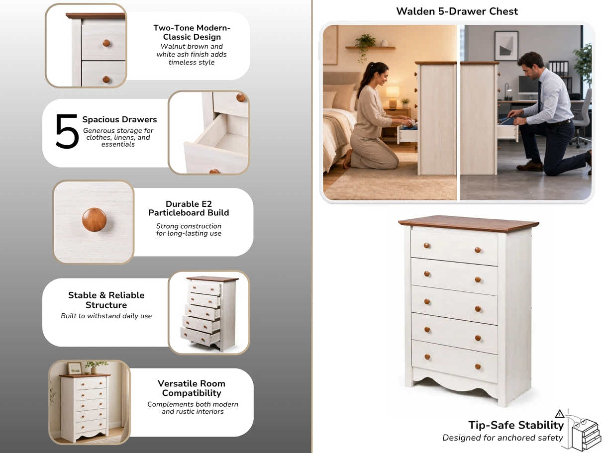 Walden 5-Drawer Chest