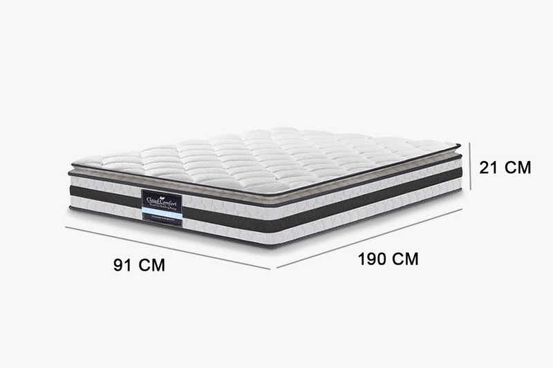 Darcy Metal Bed With Bonnell21 Mattress Combo - Single