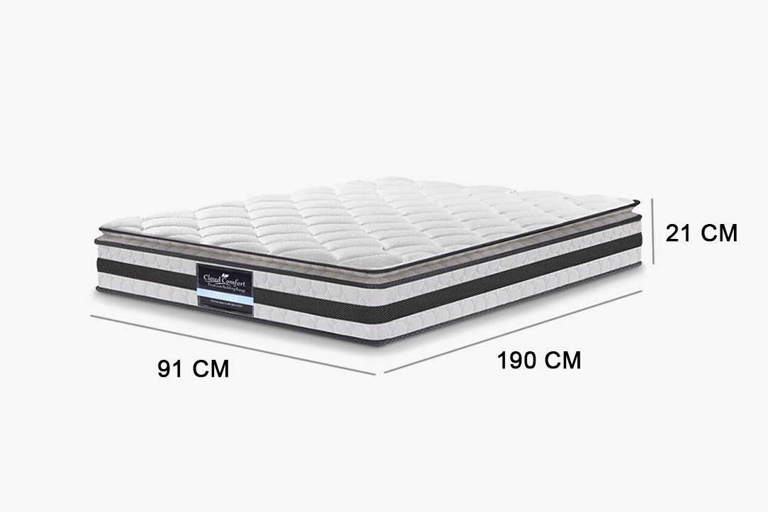 Darcy Metal Bed With Bonnell21 Mattress Combo - Single
