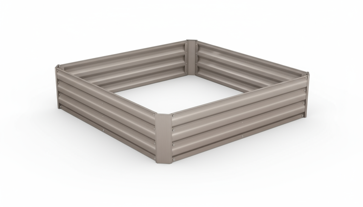 Galvanized Steel Garden Bed 120x120x30 cm