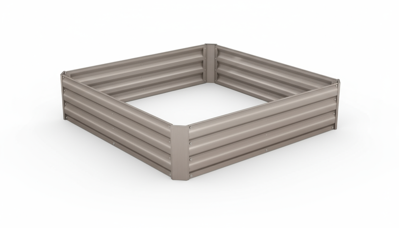 Galvanized Steel Garden Bed 120x120x30 cm