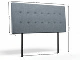 Freddy Linen Headboard Bluish Grey - Super King