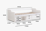Herb Daybed with Drawers - White