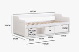 Herb Daybed with Drawers White