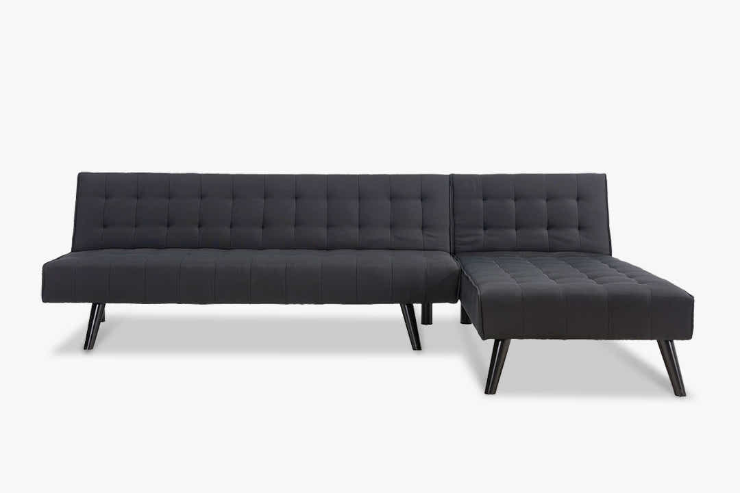 Boston Sofa Bed Chaise - Black