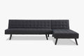 Boston Sofa Bed Chaise - Black