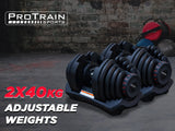 Pair Adjustable Dumbbells 40KG
