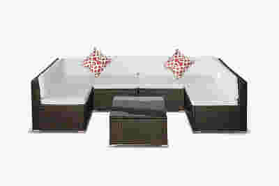 T Warren 7 pc outdoor sofa set beige