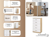 Escot 5-Drawer Tallboy