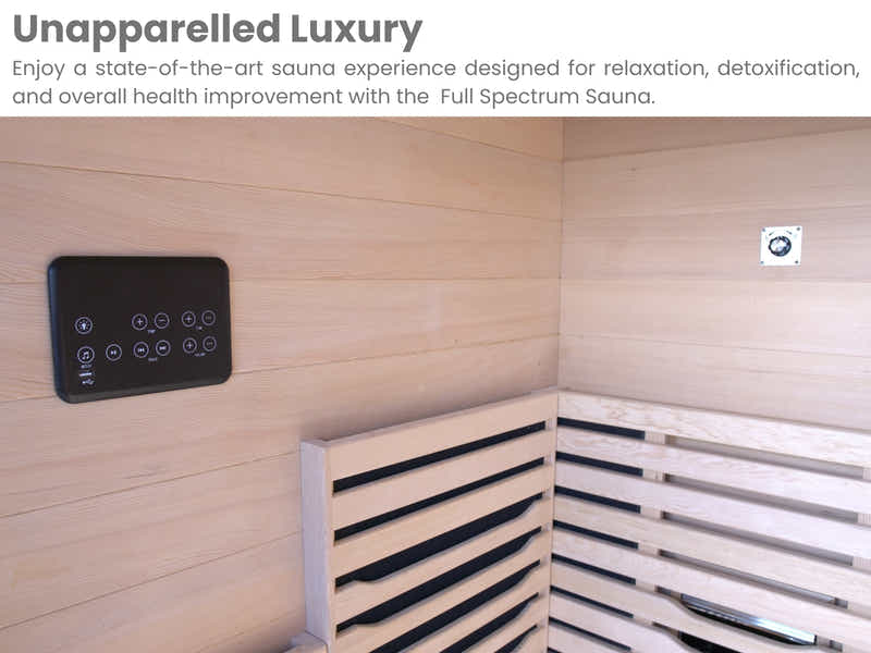 DS 2 Person Low EMF Far Infrared With Red Light Tube Full Spectrum Sauna