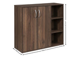 Okura 2-Door Shoe Cabinet with Shelf - Walnut