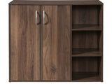 Okura 2-Door Shoe Cabinet with Shelf - Walnut