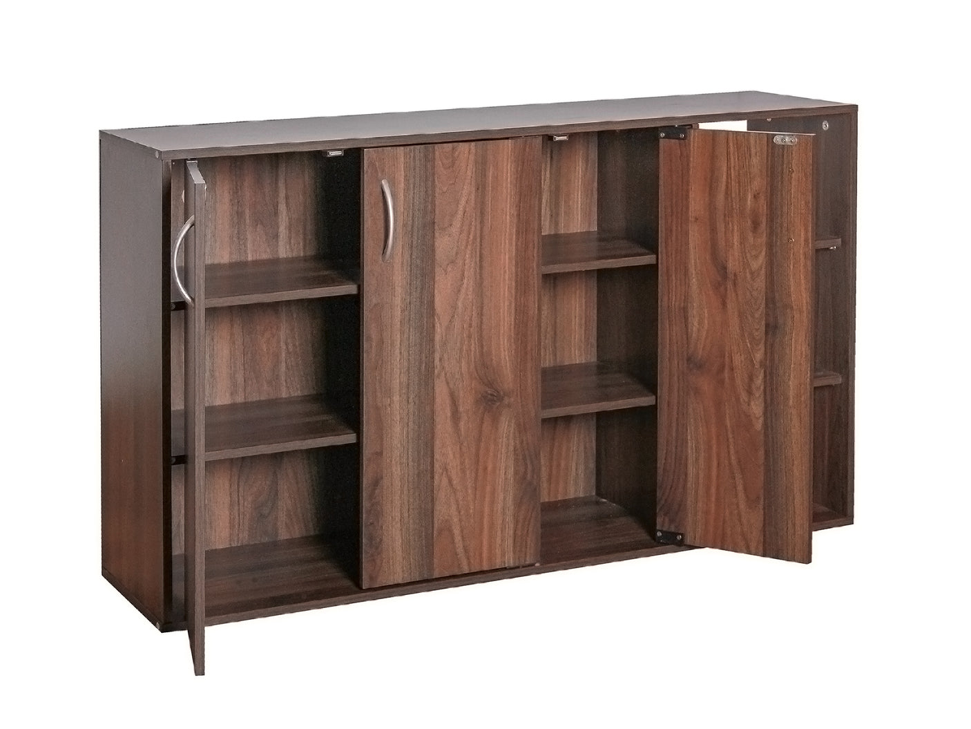 Okura Shoe Cabinet 3 Door Walnut