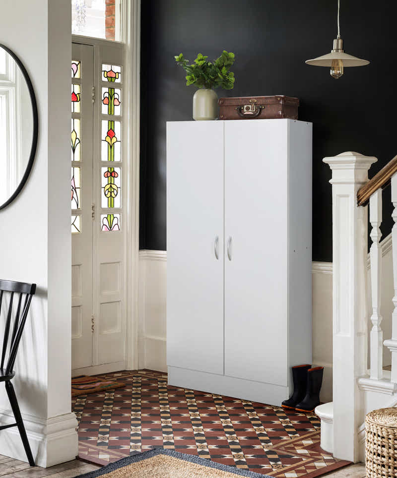 Clevedon 2-Door Shoe Storage Cabinet - White