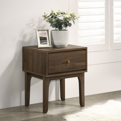 Samuel Bedside Table - Walnut