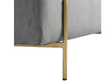Molto Velvet Ottoman Bench with Storage - Grey