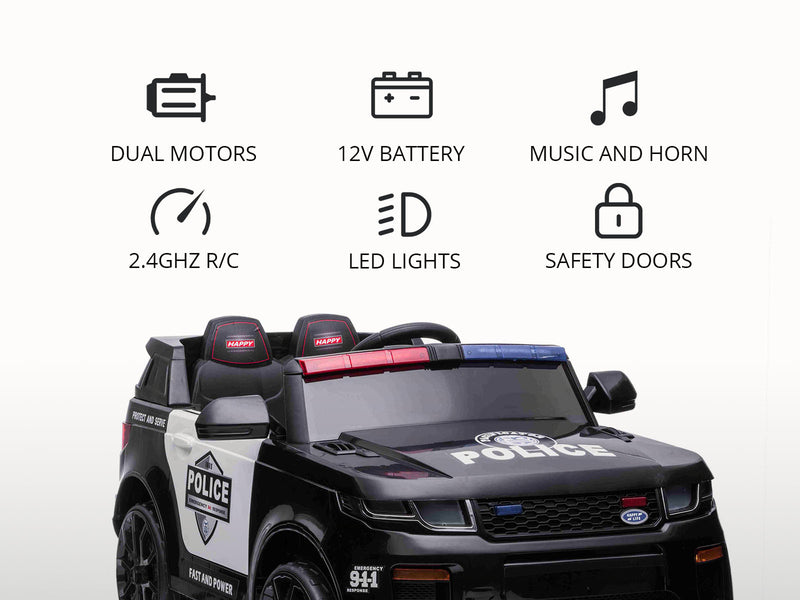 Ride On Car Ride On Police Car New Black