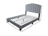 Innogen Bed Frame Grey - Double
