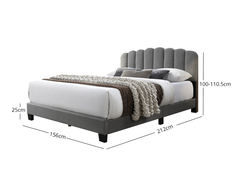 Innogen Bed Frame Grey - Queen