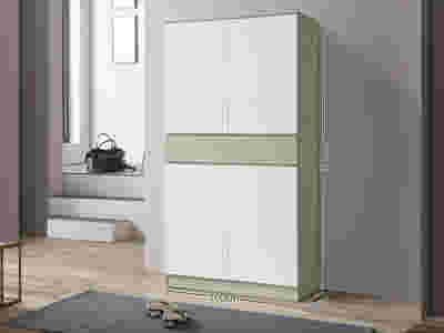 Teasel 4-Door Tall Shoe Cabinet with Drawer