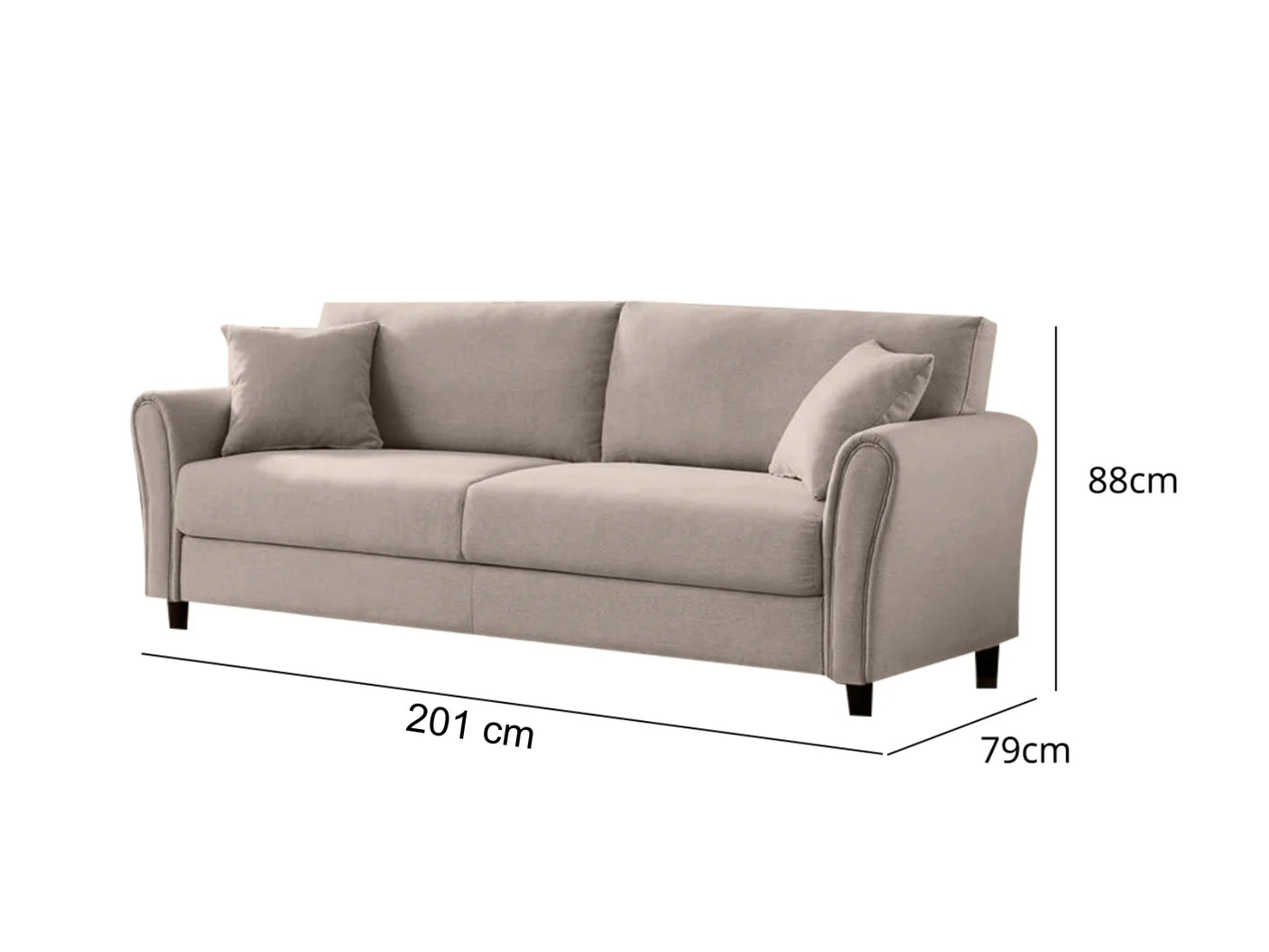 Cozza Linen Sofa New Beige