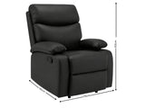 Giselle Recliner Chair PU - Black