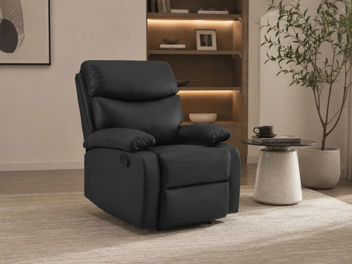 Giselle Recliner Chair PU - Black