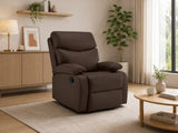 Giselle PU Leather Recliner Chair - Brown