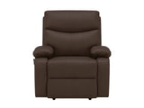 Giselle PU Leather Recliner Chair - Brown