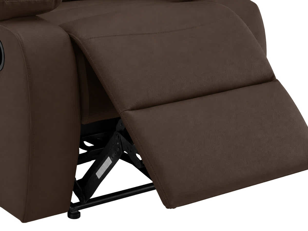 Giselle PU Leather Recliner Chair - Brown