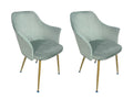 Ceilean Velvet Dining Chair Green - Set of 2