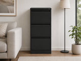 3-Drawer File Cabinet - Black