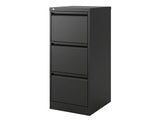 3-Drawer File Cabinet - Black