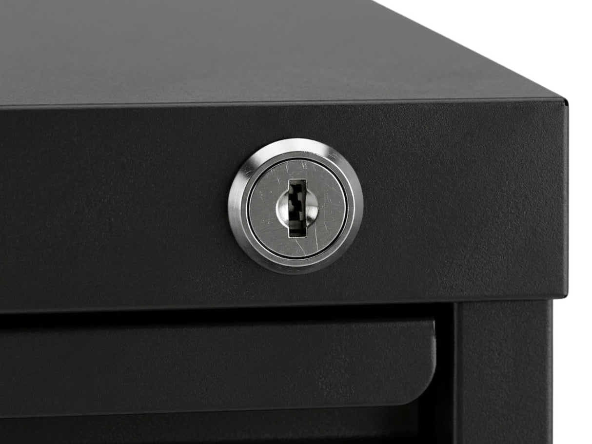 3-Drawer File Cabinet - Black