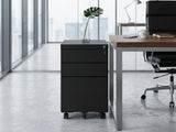 Mobile Pedestal File Cabinet - Black