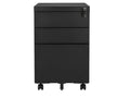 Mobile Pedestal File Cabinet - Black