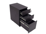 Mobile Pedestal File Cabinet - Black