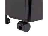 Mobile Pedestal File Cabinet - Black