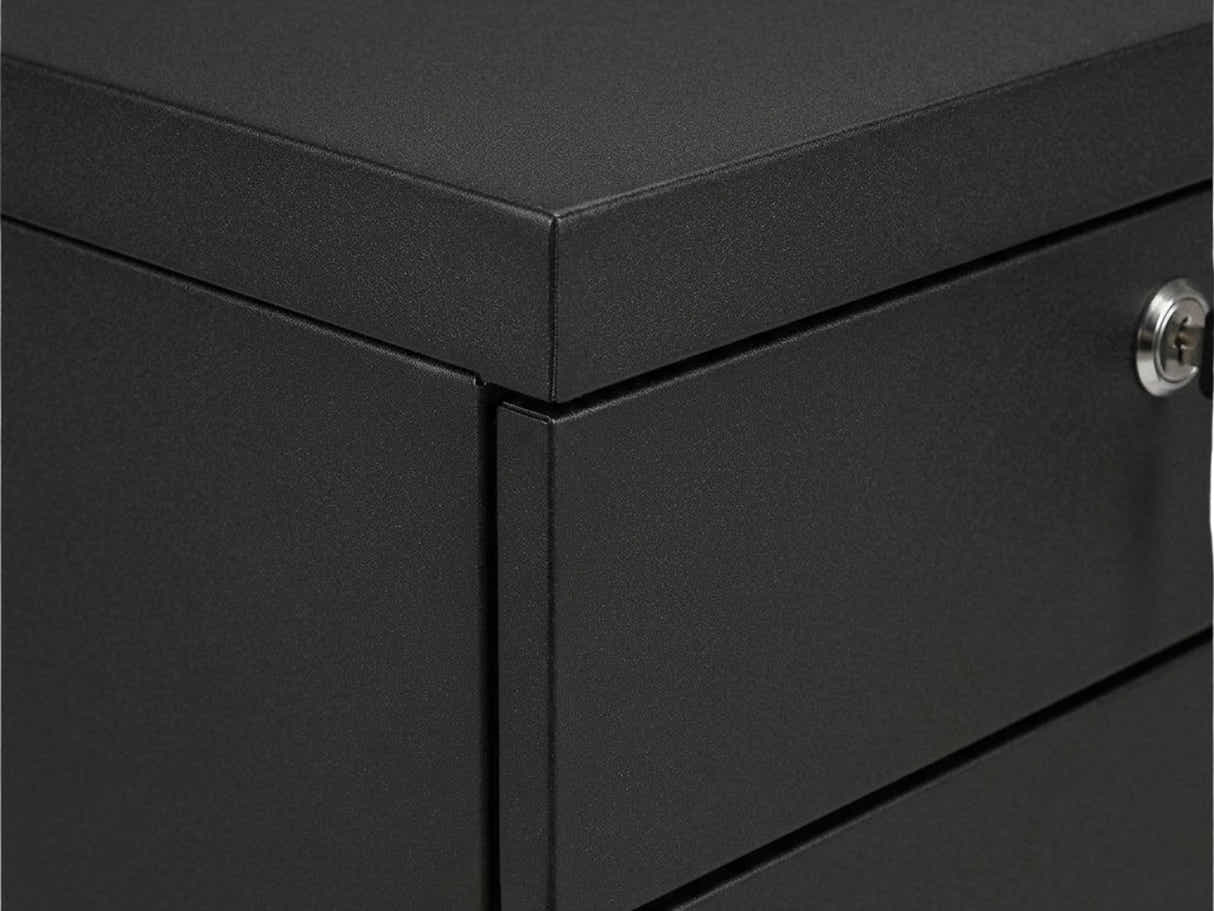 Mobile Pedestal File Cabinet - Black