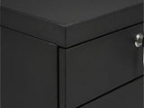 Mobile Pedestal File Cabinet - Black