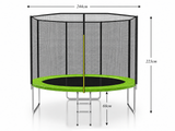 Trampoline Lime with Outside Net - 8ft