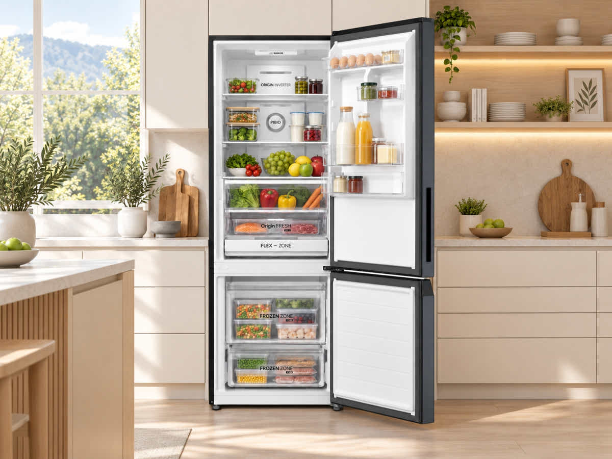 Toshiba 325 L Bottom Mount Fridge Freezer