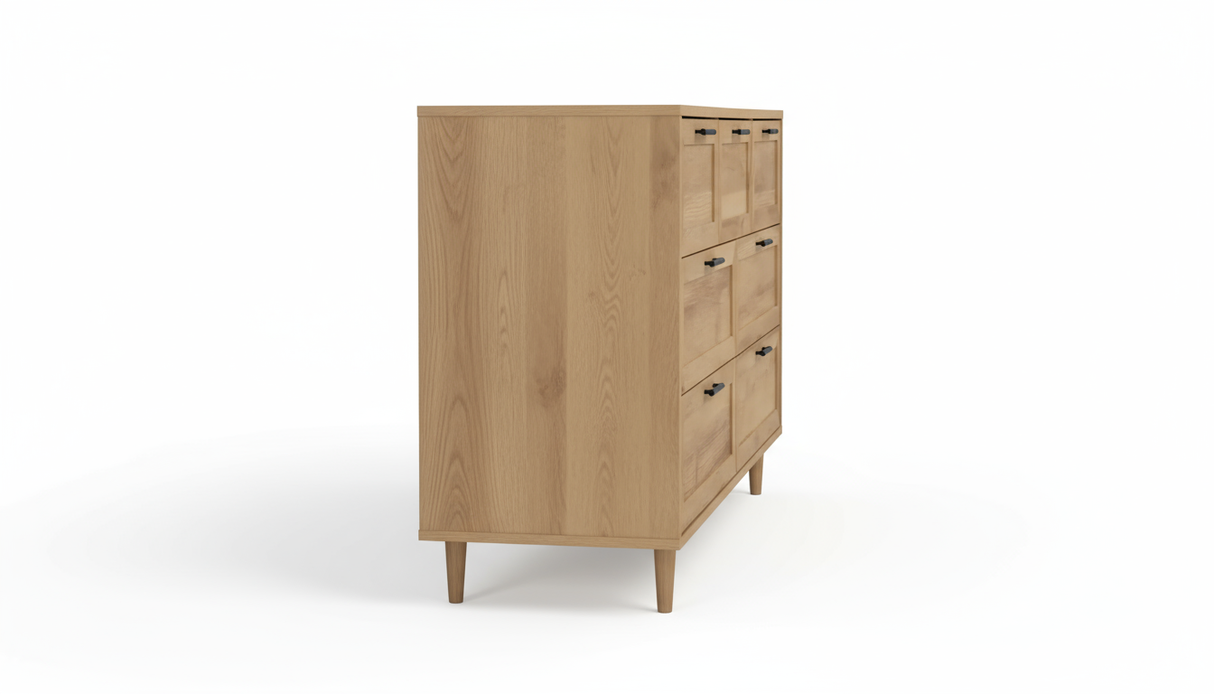 Rechteck 7-Drawer Lowboy - Wood