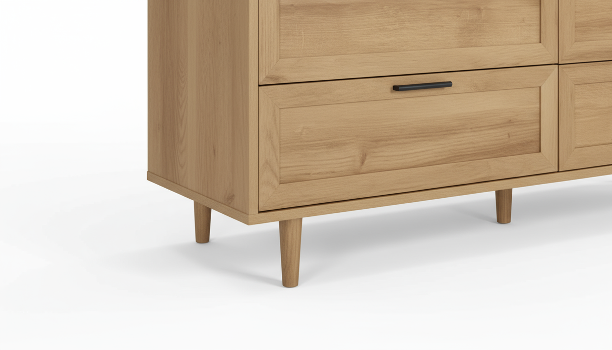 Rechteck 7-Drawer Lowboy - Wood