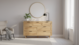 Rechteck 7-Drawer Lowboy - Wood