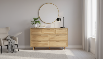 Rechteck 7-Drawer Lowboy - Wood
