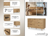 Rechteck 7-Drawer Lowboy - Wood