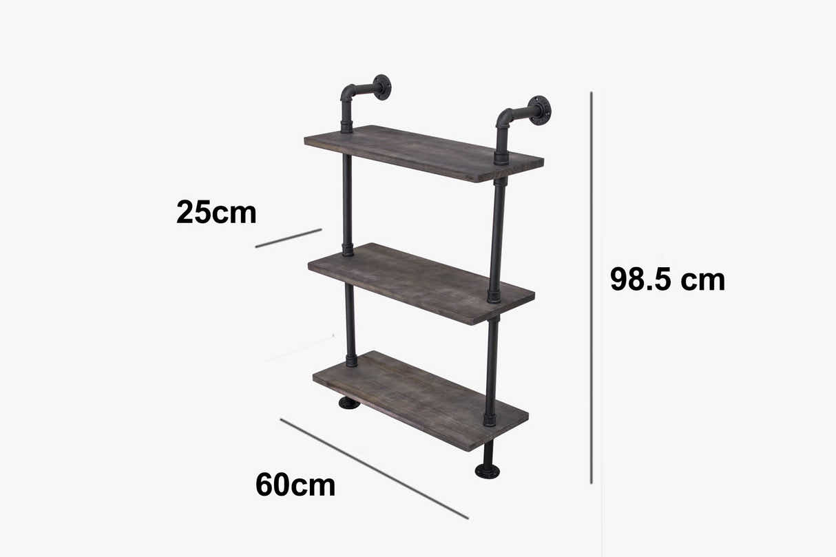 3-Tier Pipe Shelf