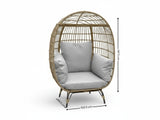 Standing Outdoor Egg Chair - Brown & Grey